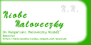 niobe maloveczky business card